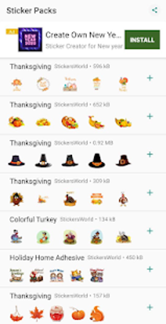 Image 3 for Thanksgiving Stickers for…