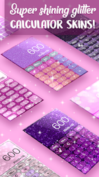 Imagen 3 para Pretty Pink Glitter Calcu…