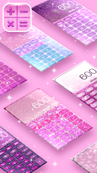 Imagen 2 para Pretty Pink Glitter Calcu…