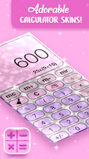 Imagen 1 para Pretty Pink Glitter Calcu…