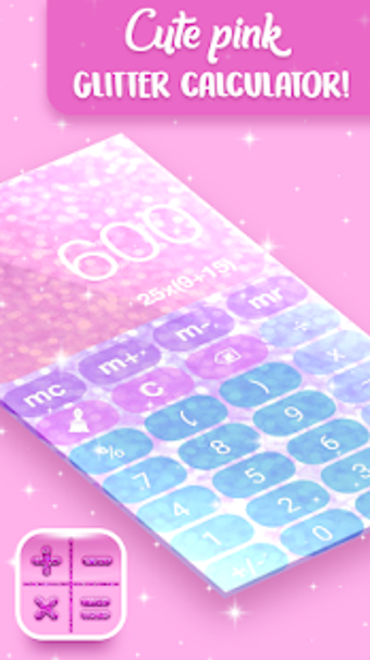 Imagen 0 para Pretty Pink Glitter Calcu…