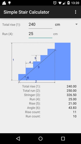 Imagen 1 para Simple Stair Calculator