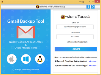Imagen 0 para SysInfo Gmail Backup Tool