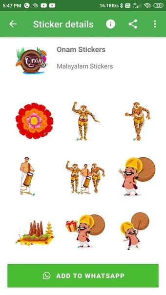 Image 0 for Onam Stickers 2021
