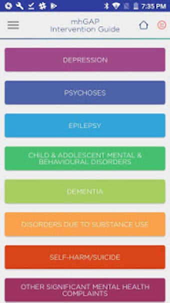 Image 2 for mhGAP-IG 2.0 App (e-mhGAP…