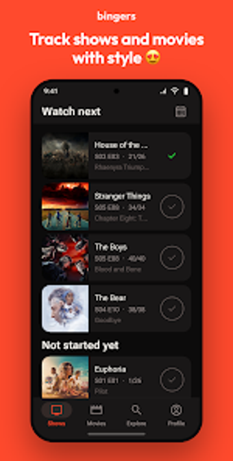 Image 0 for Bingers: TV  Movie Tracke…