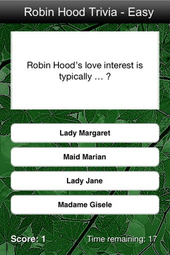 Image 0 for Robin Hood Trivia
