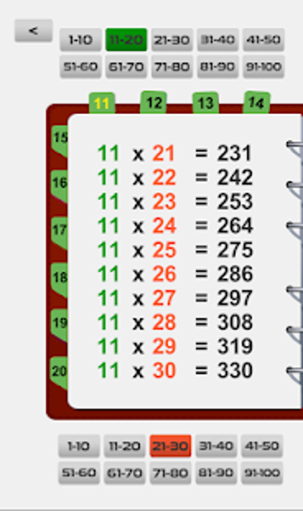 Image 0 for Multiplication table: fas…