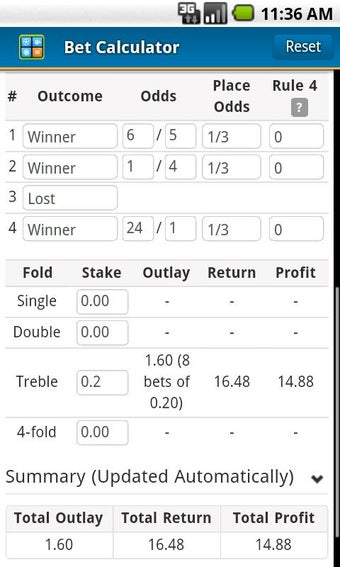 Image 1 for Bet Calculator