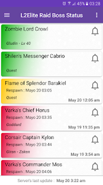 Imagen 0 para Raid Boss Status for L2El…