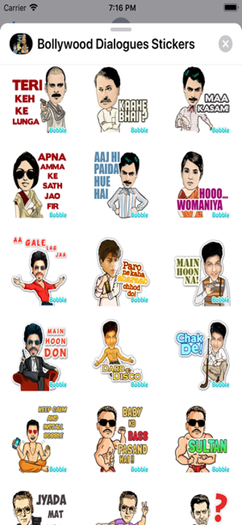 Image 1 for Bollywood Dialogues Stick…