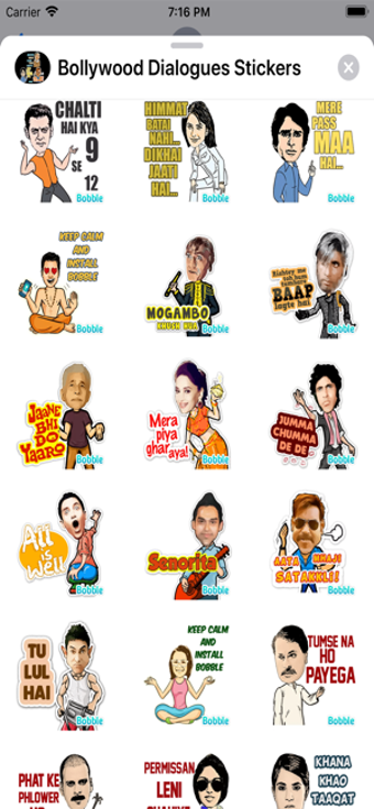 Image 0 for Bollywood Dialogues Stick…
