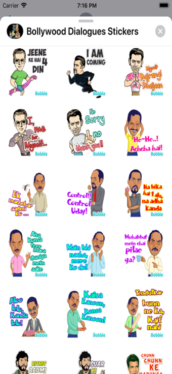 Image 3 for Bollywood Dialogues Stick…