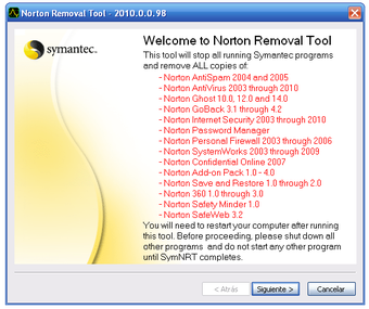 Imagen 0 para Norton Removal Tool - Sym…
