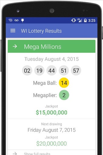 Imagen 1 para WI Lottery Results