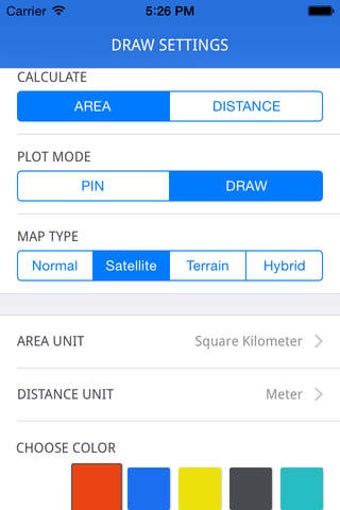 Image 0 for Map area & distance calcu…