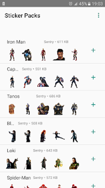 Image 0 for Stickers Avengers for Wha…