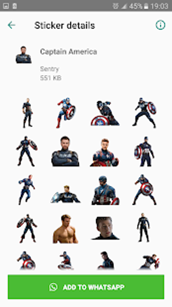 Image 2 for Stickers Avengers for Wha…