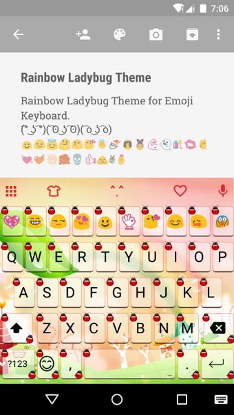 Imagen 1 para Rainbow Ladybug Emoji Key…