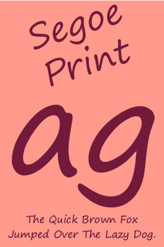 Image 2 for Segoe Print FlipFont