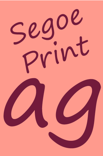 Image 1 for Segoe Print FlipFont
