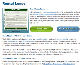 Imagen 1 para Rental Lease Forms