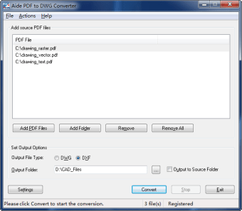 Image 0 for Aide PDF to DWG Converter