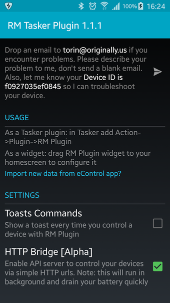 Image 1 for Broadlink RM Plugin