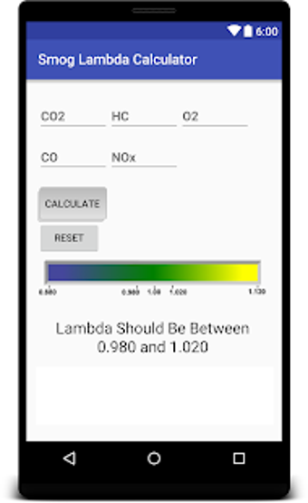 Image 0 for Smog Lambda Calculator