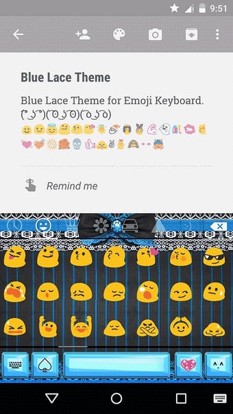 Imagen 0 para Blue Lace Emoji Keyboard …