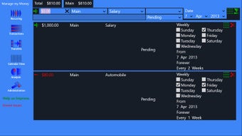 Imagen 1 para Manage my Money for Windo…
