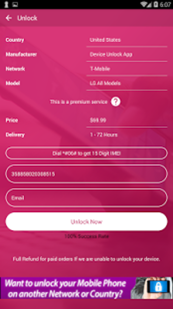 Image 0 for Free Unlock LG Mobile SIM