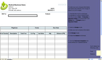 Imagen 0 para Medical Invoice Template
