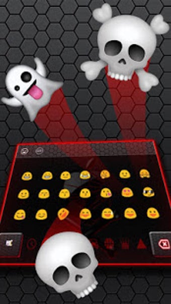 Imagen 2 para Black Skull Apple Keyboar…