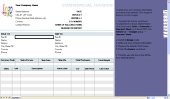 Image 0 for Commercial Invoice Templa…