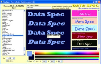 Image 0 for Data Spec's Font Selector