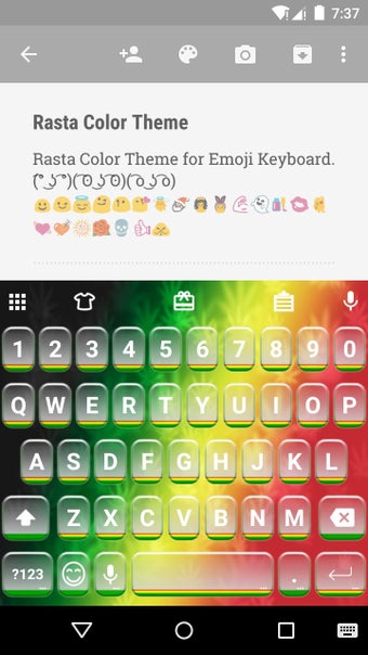 Image 1 for Rasta Color Emoji Keyboar…