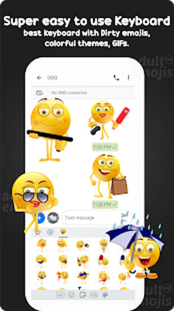 Imagen 3 para Dirty Emoji Sticker Keybo…