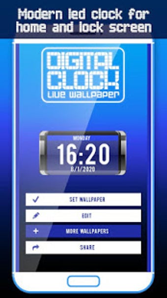 Imagen 2 para Big Digital Clock Live Wa…