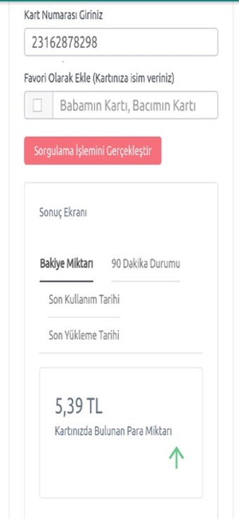 Image 1 for Bakiye Sorgulama