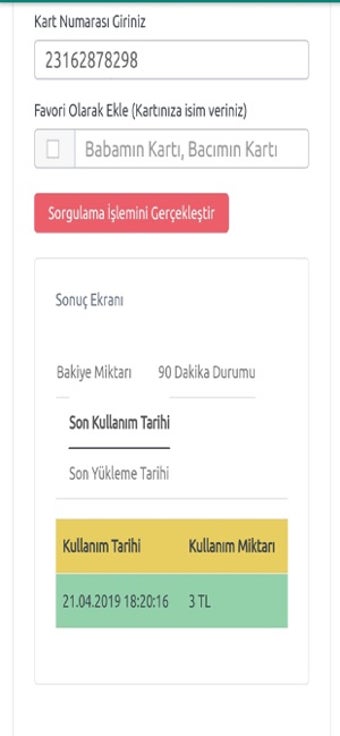 Image 2 for Bakiye Sorgulama