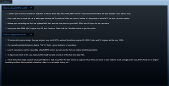 Image 2 for MAF VE calculator for Win…