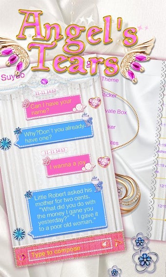 Imagen 1 para GO SMS PRO ANGEL TEARS TH…