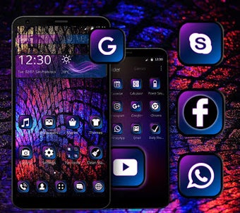 Imagen 2 para Cool Dark Black Purple Th…