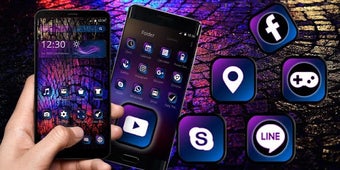 Imagen 3 para Cool Dark Black Purple Th…