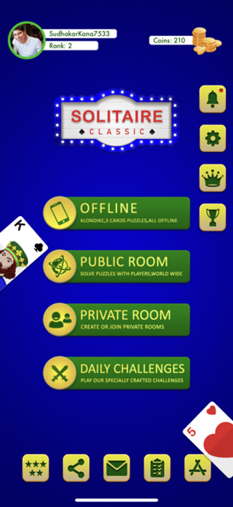 Imagen 1 para Solitaire Offline & Onlin…