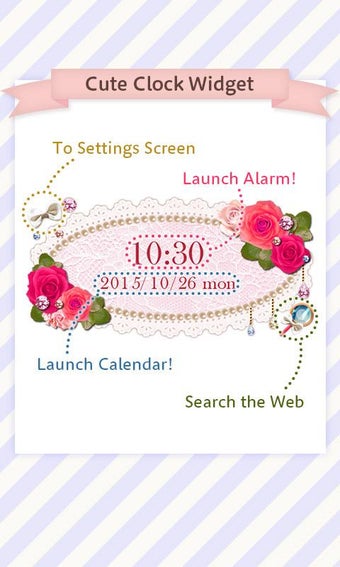 Imagen 1 para Cute Clock Widget 2 FREE