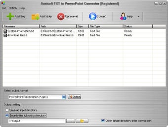 Image 0 for Aostsoft TXT to PowerPoin…