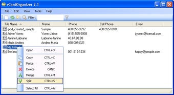 Image 0 for vCardOrganizer 2