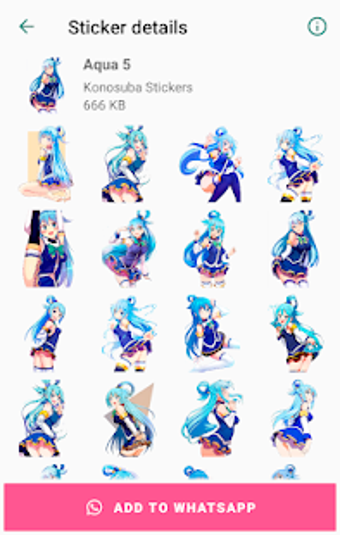 Image 0 for Aqua Konosuba Stickers fo…